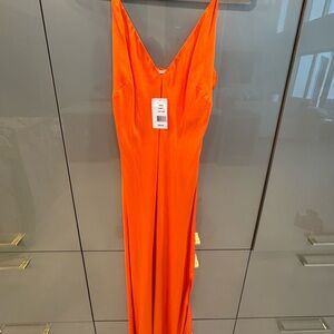 L'AGENCE Orange Maxi Dress